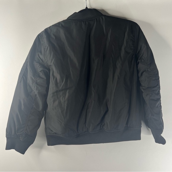 H&M Youth Boys Girls Padded Bomber Jacket Coat Top Size 8-10 Black Brand New NWT - Picture 3 of 8